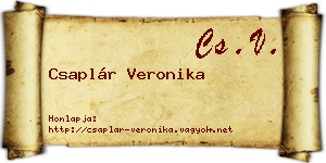 Csaplár Veronika névjegykártya