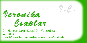 veronika csaplar business card